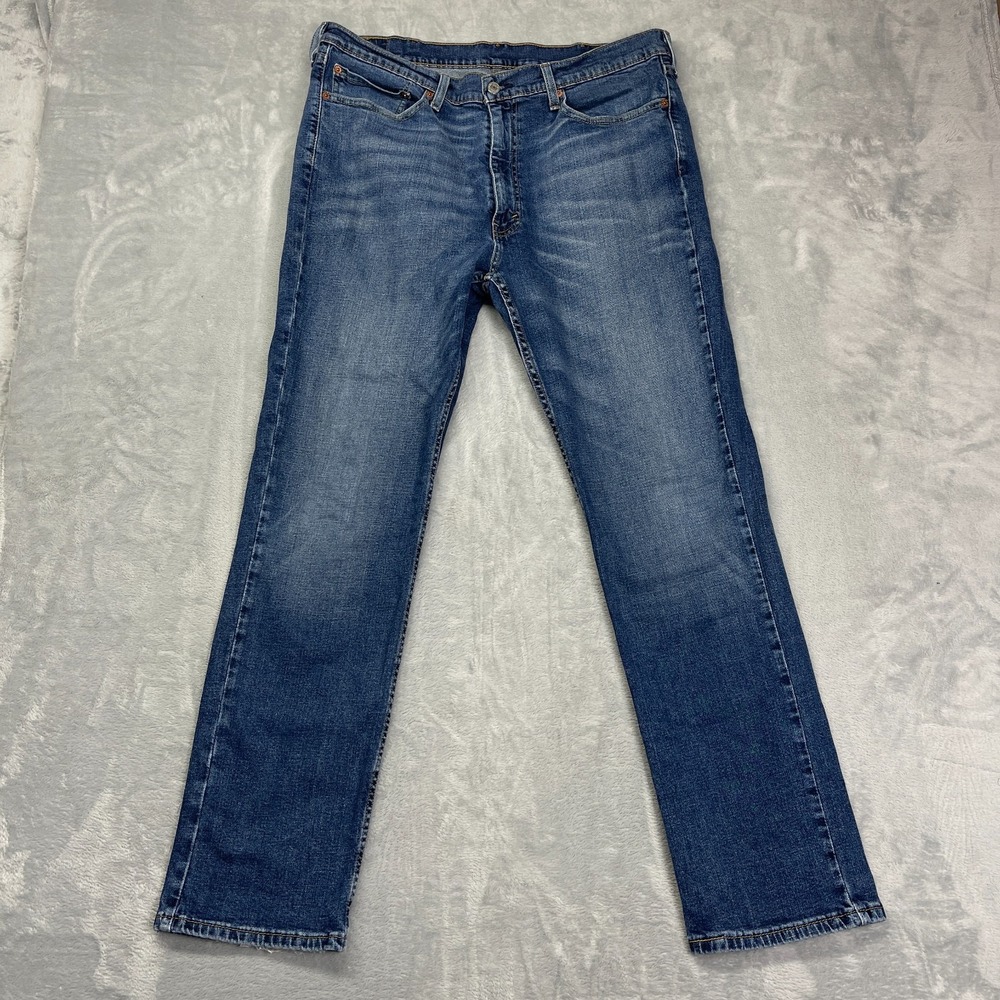Levi's Jeans Mens 38x32 Blue Denim Faded Red‎ Tab Streetwear Grunge Straight Leg